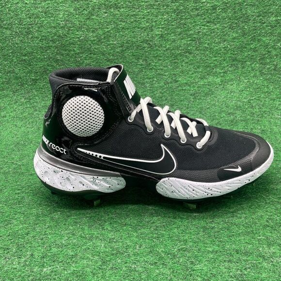 Nike Alpha Huarache Elite 3 Baseball Cleats Black White Men's Size 7 - Picture 1 of 4